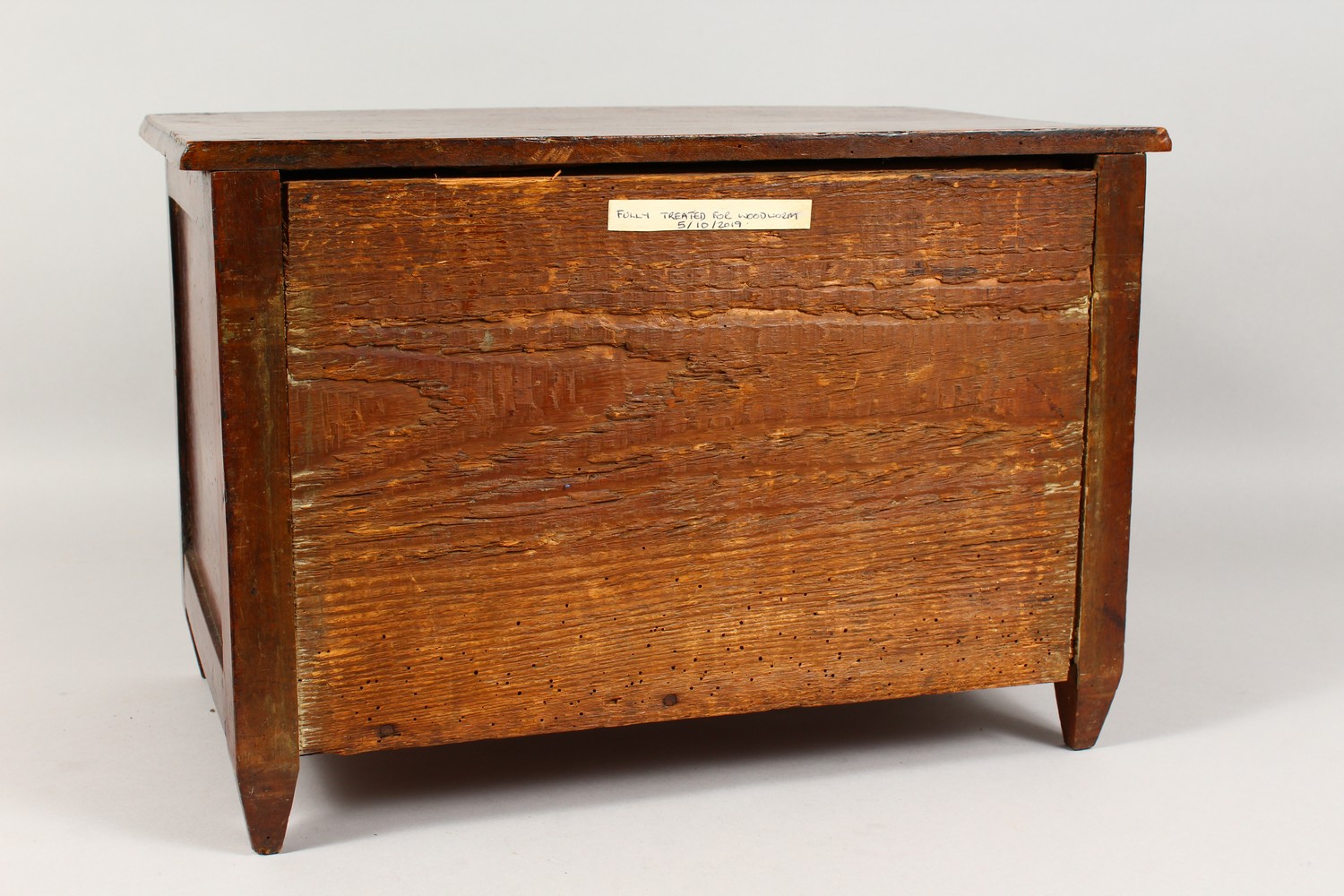 AN APPRENTICE'S FRENCH THREE DRAWER STRAIGHT FRONT COMMODE. W45cm x D27cm x H30cm - Image 7 of 7