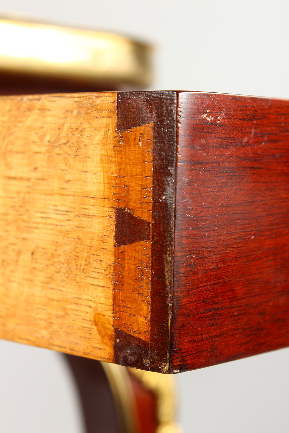 A GOOD FRENCH ORMOLU MOUNTED MAHOGANY AND MARQUETRY OCCASIONAL TABLE attributed to HENRY DASSON, - Image 4 of 5