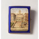 AN ITALIAN MICROMOSAIC BROOCH, Palace in Rome. 4cms x 3cms.