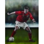 Stephen Doig (1964- ) British. "England's FIFA World Cup Stars - Gerrard", Pastel, Signed, 18" x