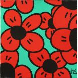 21st Century American School. 'Poppies', Study of Poppies, Oil on Canvas, Indistinctly Signed and