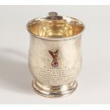 A ROYAL AIR FORCE COMMEMORATIVE TANKARD. Birmingham 1939. Maker Atkin Brothers.