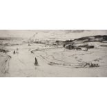 Leslie Moffat Ward (1888-1978) British. "The Medway from Cuxton", Etching, Signed and Inscribed in