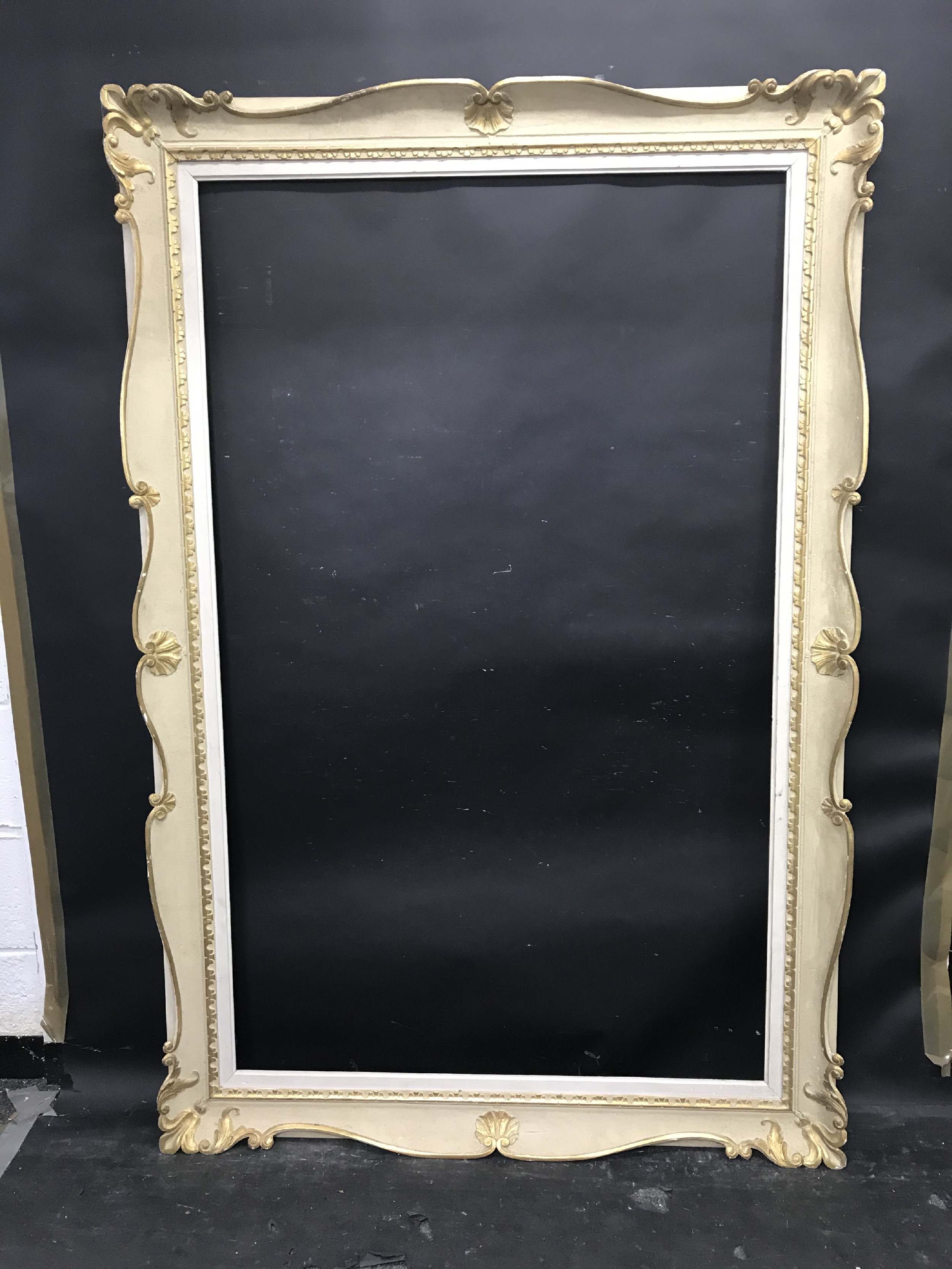 20th Century French School. A Gilt and Painted Frame, 57.25" x 35.25" (rebate). - Image 2 of 3