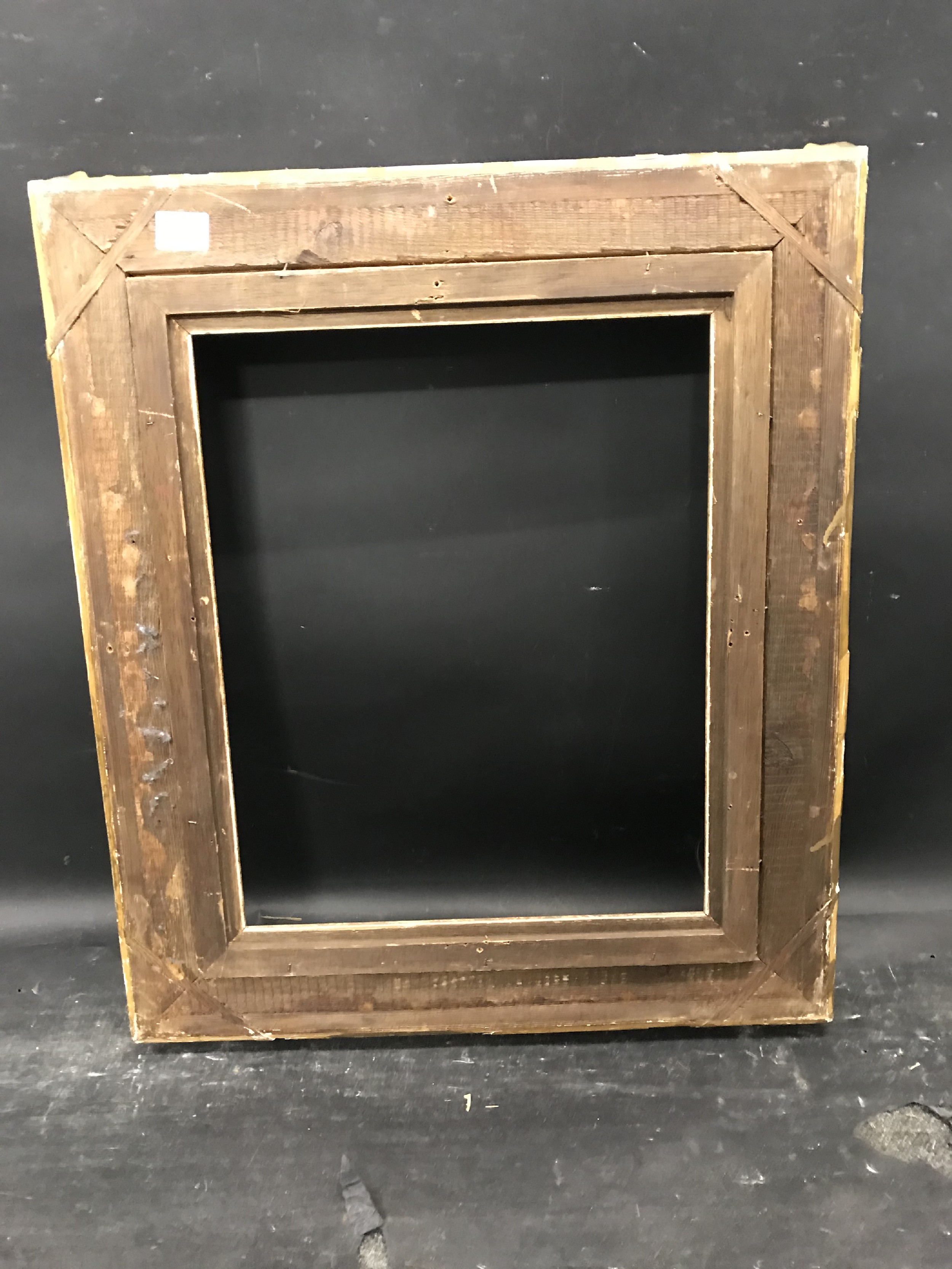 20th Century French School. A Painted Composition Frame, with fabric slip, 16.5" x 13.25", without - Image 3 of 3