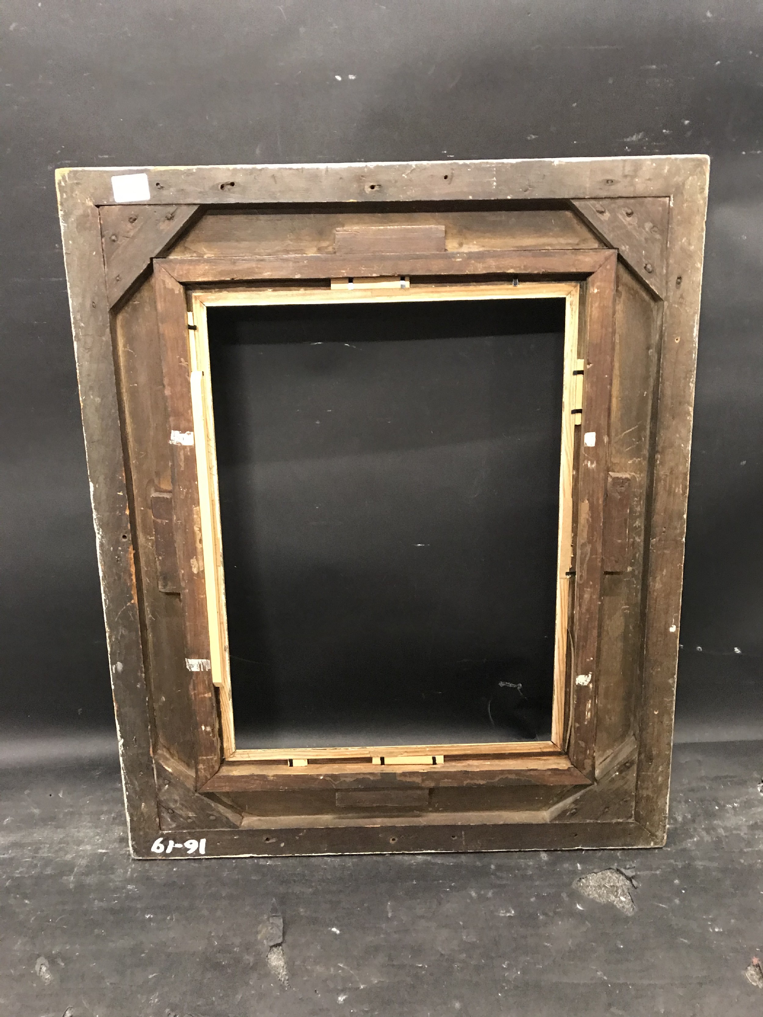 19th Century English School. A Painted Composition Frame, 19.5" x 14.25" (rebate). - Image 3 of 3