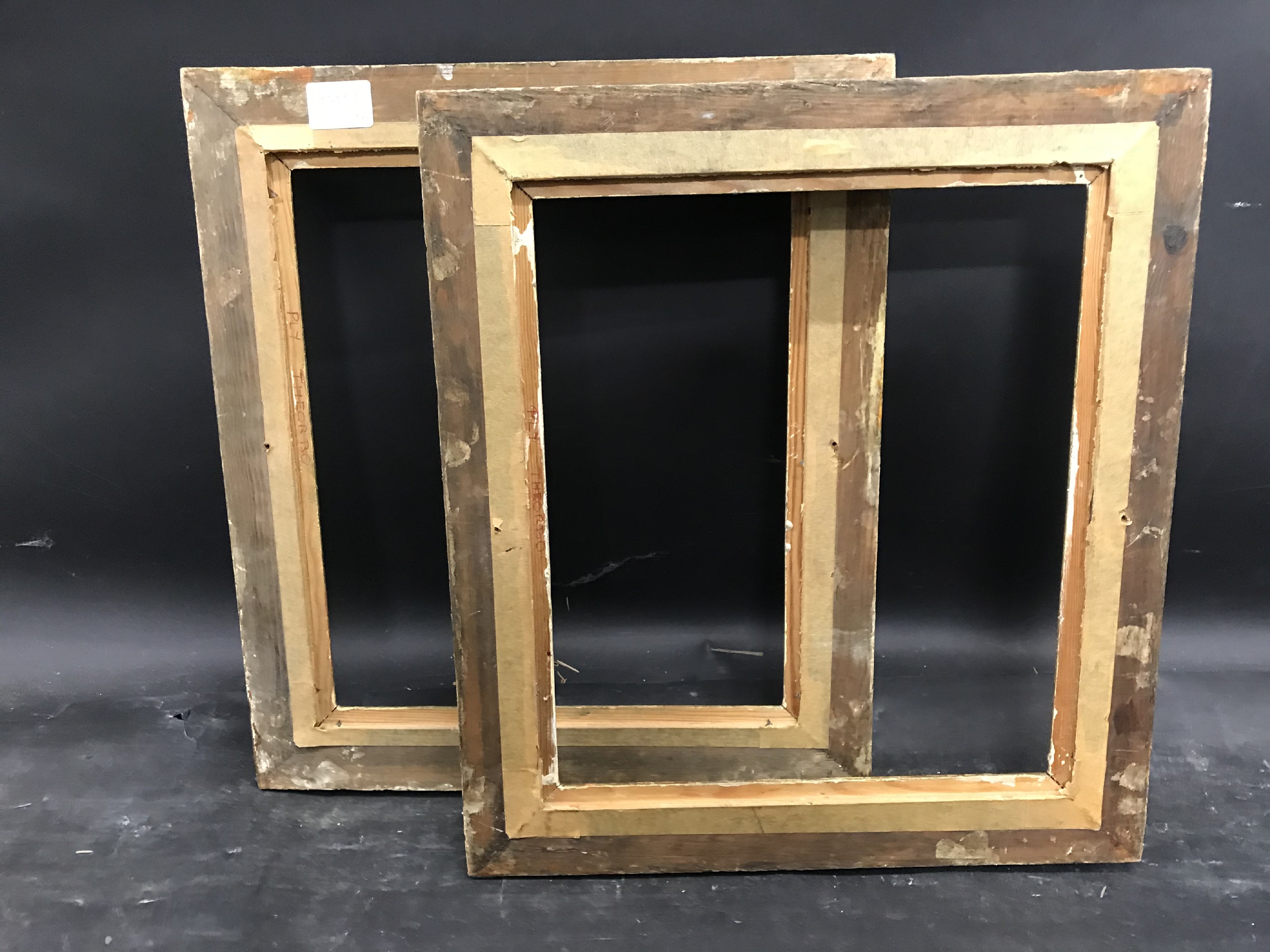 20th Century English School. A Gilt Composition Frame, with swept centres and corners, 12" x 10. - Image 3 of 3