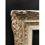 20th Century French School. A Carved Wood and Painted Frame, with fabric slip, 10.75" x 8.75" (