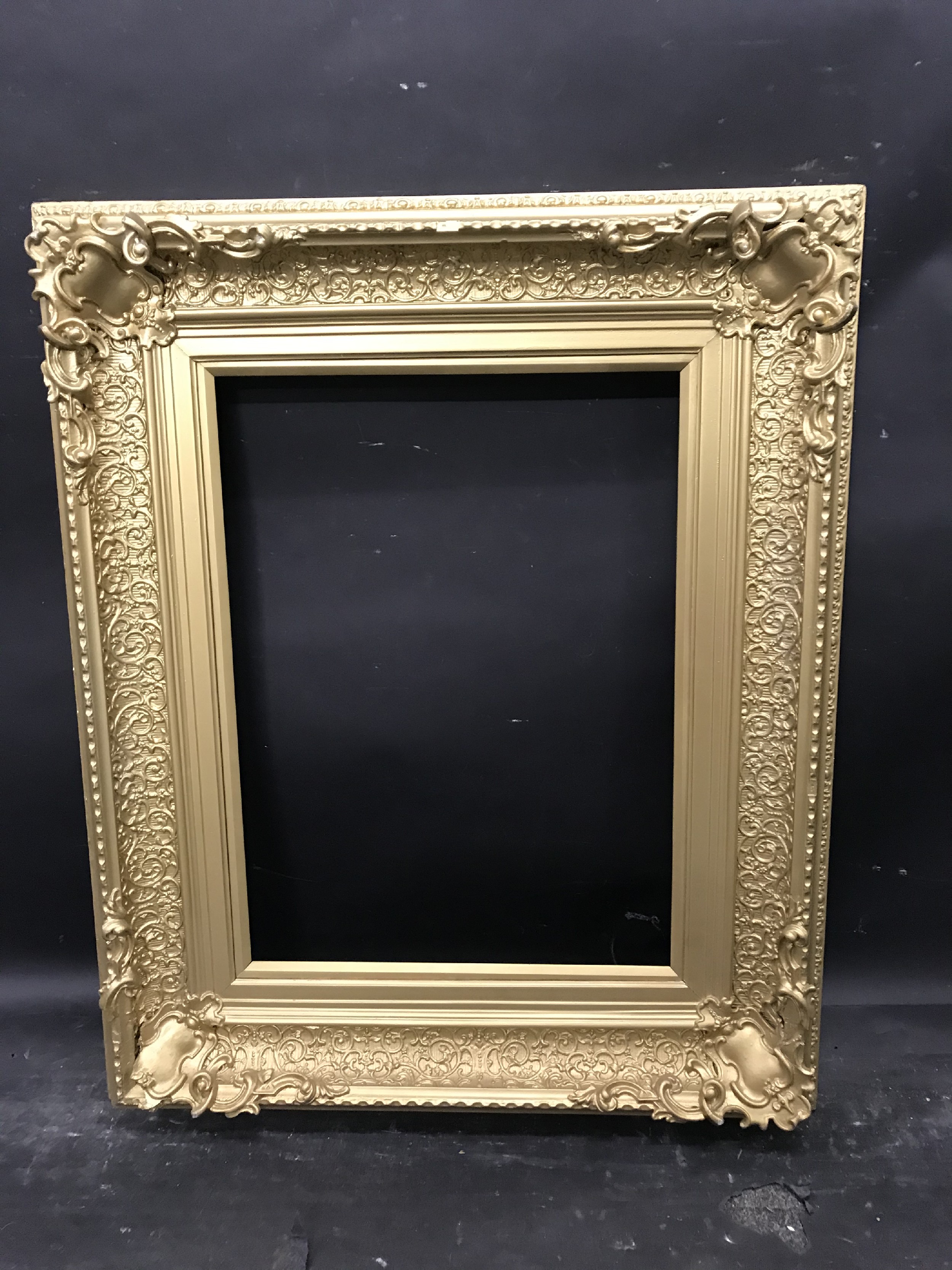 19th Century English School. A Painted Composition Frame, 19.5" x 14.25" (rebate). - Image 2 of 3