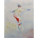 Colin Harrison (20th Century) British. "Clown de Cirque", Watercolour, Signed, Inscribed and Dated