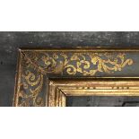 18th Century Italian School. A Gold Leaf and Painted Plate Frame, in four sections, 71" x 45" (