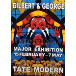 Gilbert and George (20th - 21st Century) British. "Major Exhibition Tate Modern", Poster, Signed