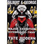 Gilbert and George (20th - 21st Century) British. "Major Exhibition Tate Modern", Poster, Signed