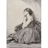 Leslie Moffat Ward (1888-1978) British. A Seated Lady, Lithograph, Signed, Inscribed and Dated 1916,