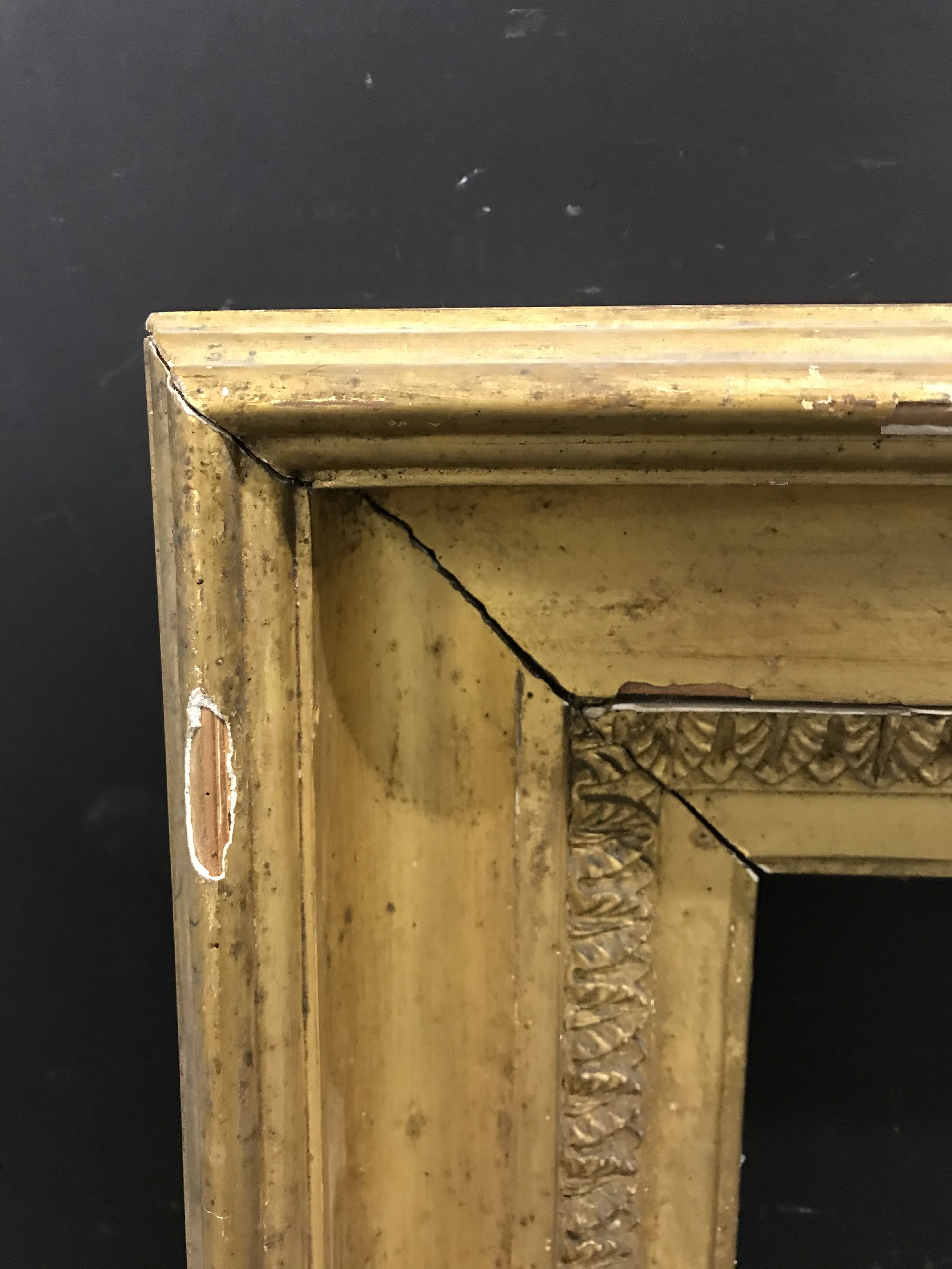 19th Century English School. A Gilt Composition Hollow Frame, 30" x 25" (rebate).