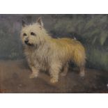 Maurice Tulloch (1895-1974) British. "Liz", Study of a Terrier, Oil on Canvas, Signed and Inscribed,