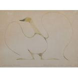 Benjamin Chee Chee (1944-1977) Canadian. "Dancing Goose", Print