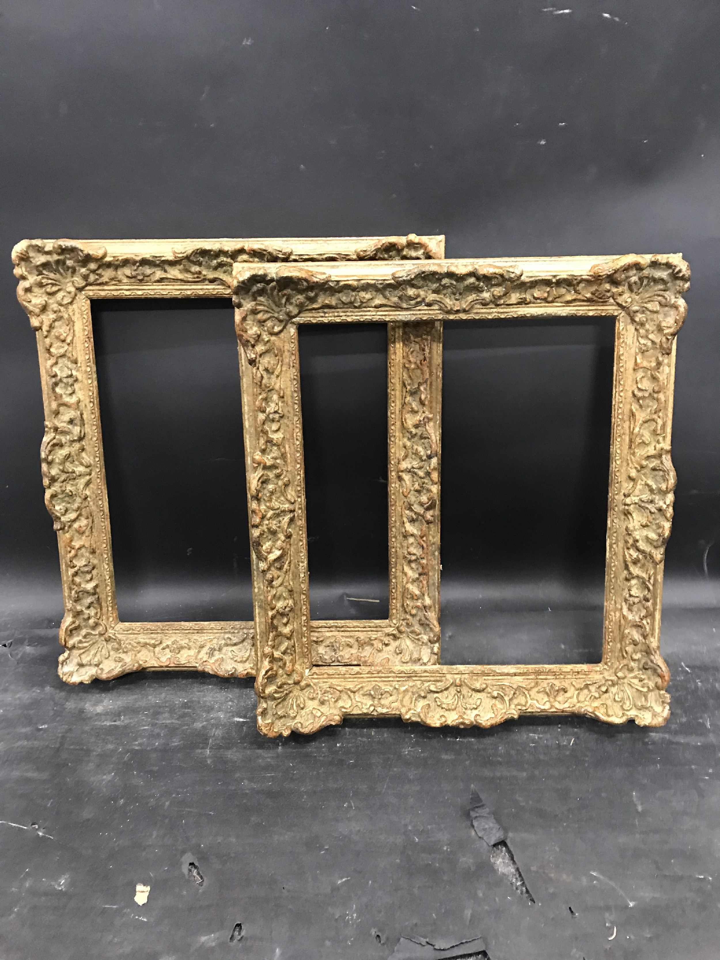 20th Century English School. A Gilt Composition Frame, with swept centres and corners, 12" x 10. - Image 2 of 3