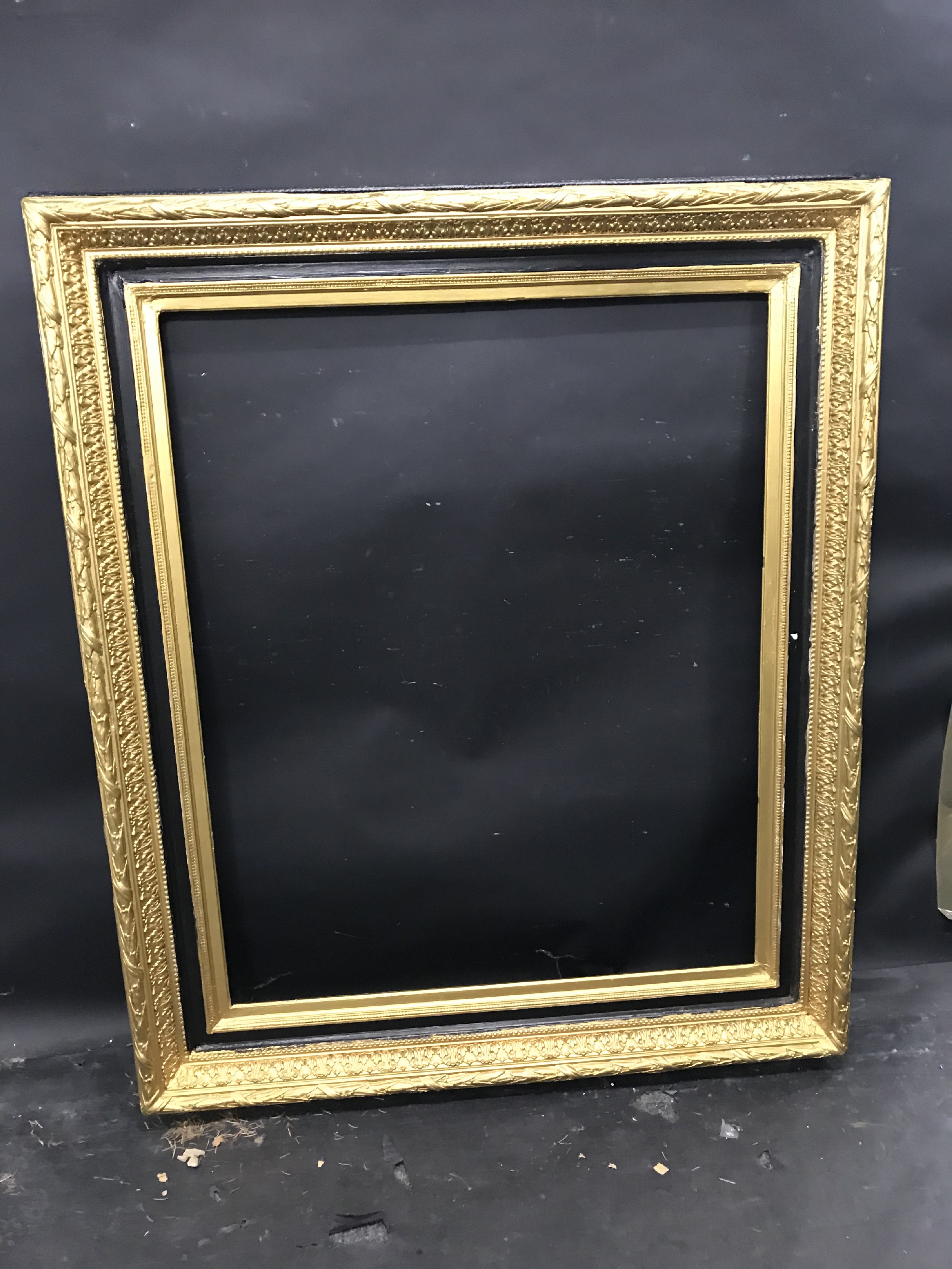 19th Century English School. A Gilt Composition Frame, with black inner and outer edges, 37" x 29.5" - Image 2 of 3