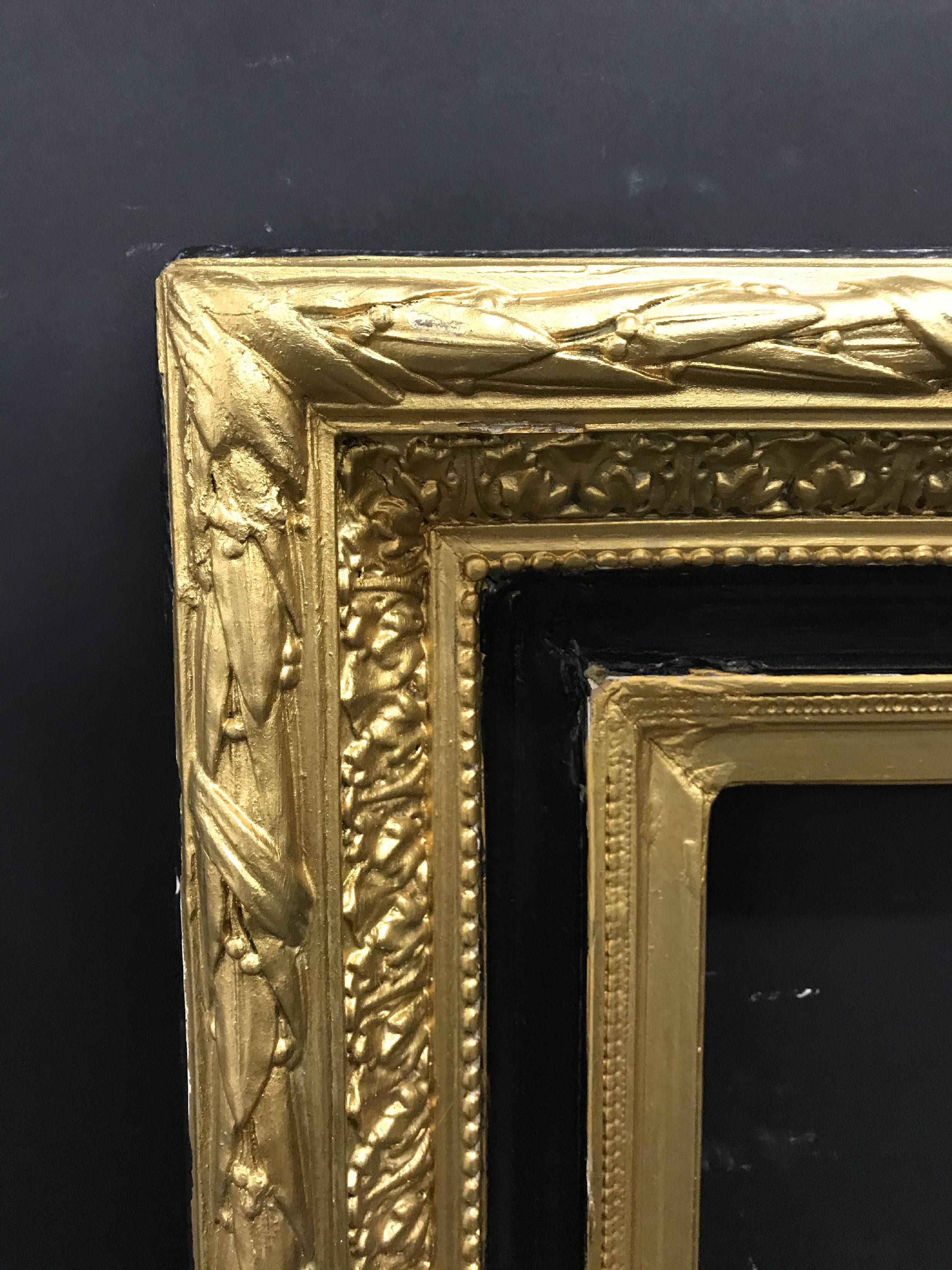 19th Century English School. A Gilt Composition Frame, with black inner and outer edges, 37" x 29.5"