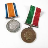 JAMES V.C.REED MERCHANT NAVY 1914-18 BRITISH WAR MEDAL 1914-18 MERCANTILE MARINE WAR MEDAL