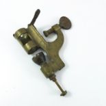 BRASS CLAMP TYPE CARTRIDGE LOADING TOOL MARKED 'MELLANDS REGISTERED 1614'