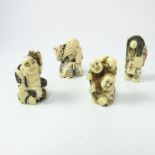 A COLLECTION OF 4 SIGNED JAPANESE NETSUKE