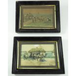 PR. 19TH CENTURY WATERCOLOURS DEPICTING SOLDIERS ON HORSEBACK, APPROX. 24 X 15 cm