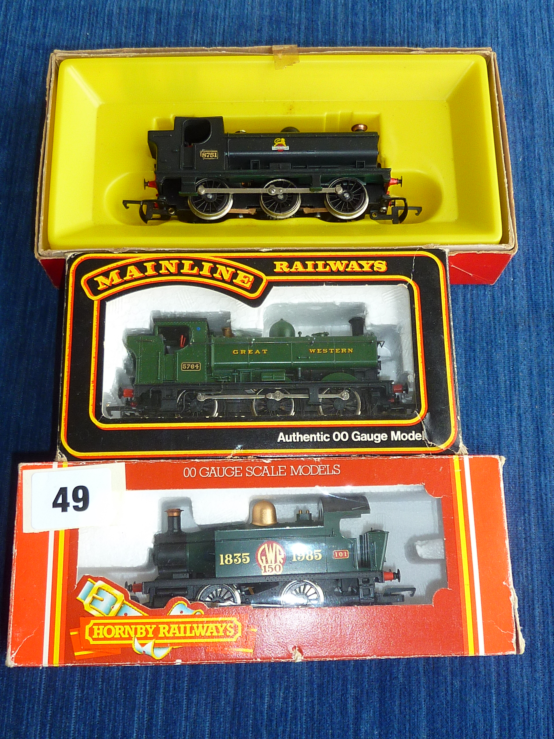 MAINLINE 57XX 0-6-0 PT 37084, HORNBY R 051 PANNIER REPAINT, HORNBY R173 GWR 150TH ANNIVERSARY 0-4-