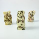 A COLLECTION OF 3 SIGNED JAPANESE NETSUKE