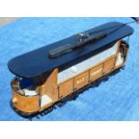 SCRATCH BUILT LARGE SCALE MOTORISED MODEL TRAM, BASED ON A WORKS TRAM CAR BCT PW DEPT APPROX 20