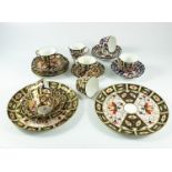 ROYAL CROWN DERBY IMARI 2451, 4 X 15CMS SIDE PLATES, 2 X 23CM PLATES, 4 PLUS 5 SAUCERS, 8 CUPS, 1