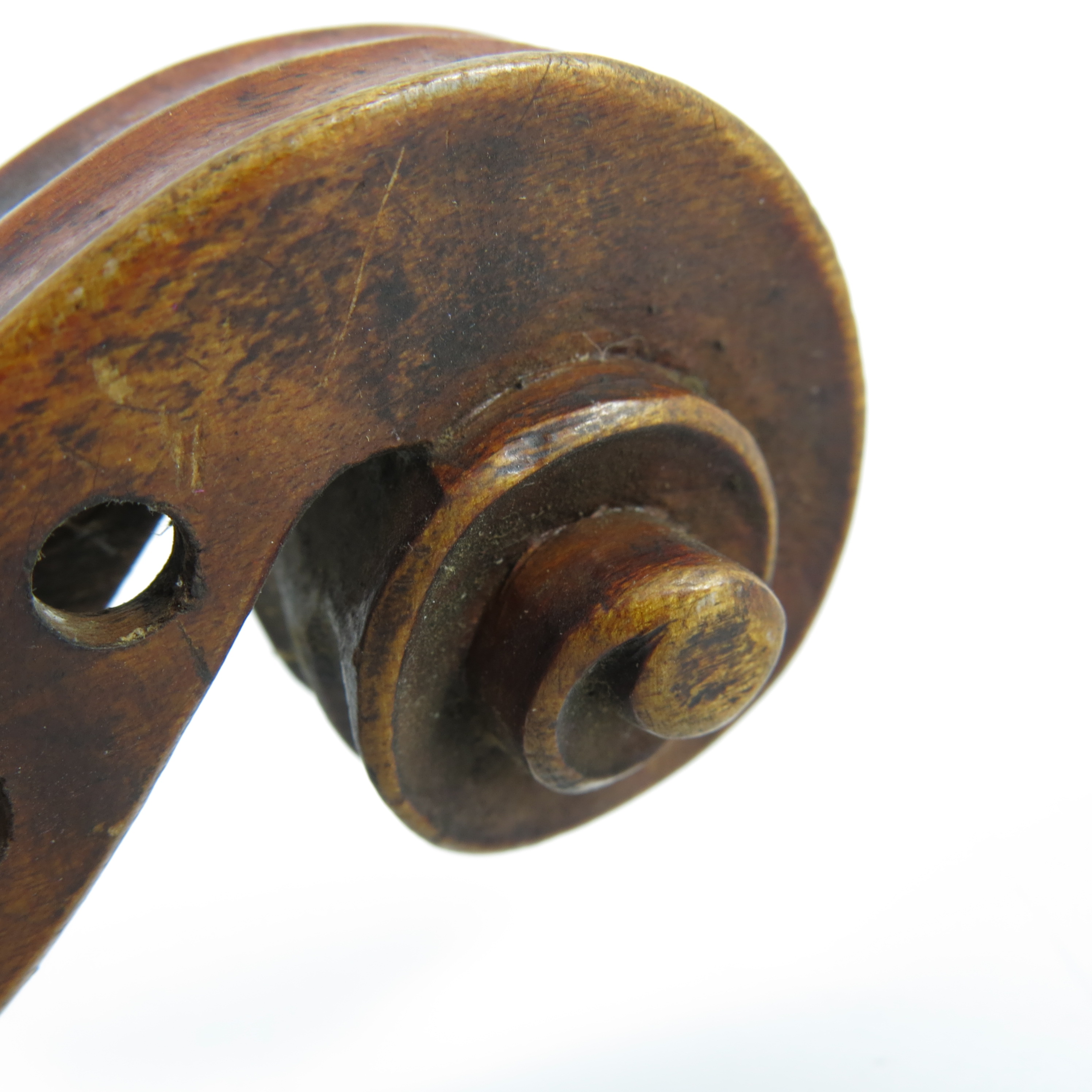 19TH CENTURY CHILD'S VIOLIN, APPROX. 47 cm OVERALL, BACK 29 cm INC. BUTTON, PROVENANCE RIPPLE HALL - Image 9 of 12