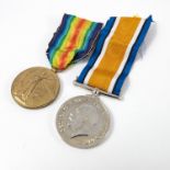 WWI 1914-18 WAR MEDAL AND VICTORY MEDAL 2084 DRV. A. E. DITCHBURN R.A.