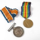 WWI 1914-18 WAR MEDAL AND VICTORY MEDAL 202149 PTE. N. W. H. TALBOT DORSET.R