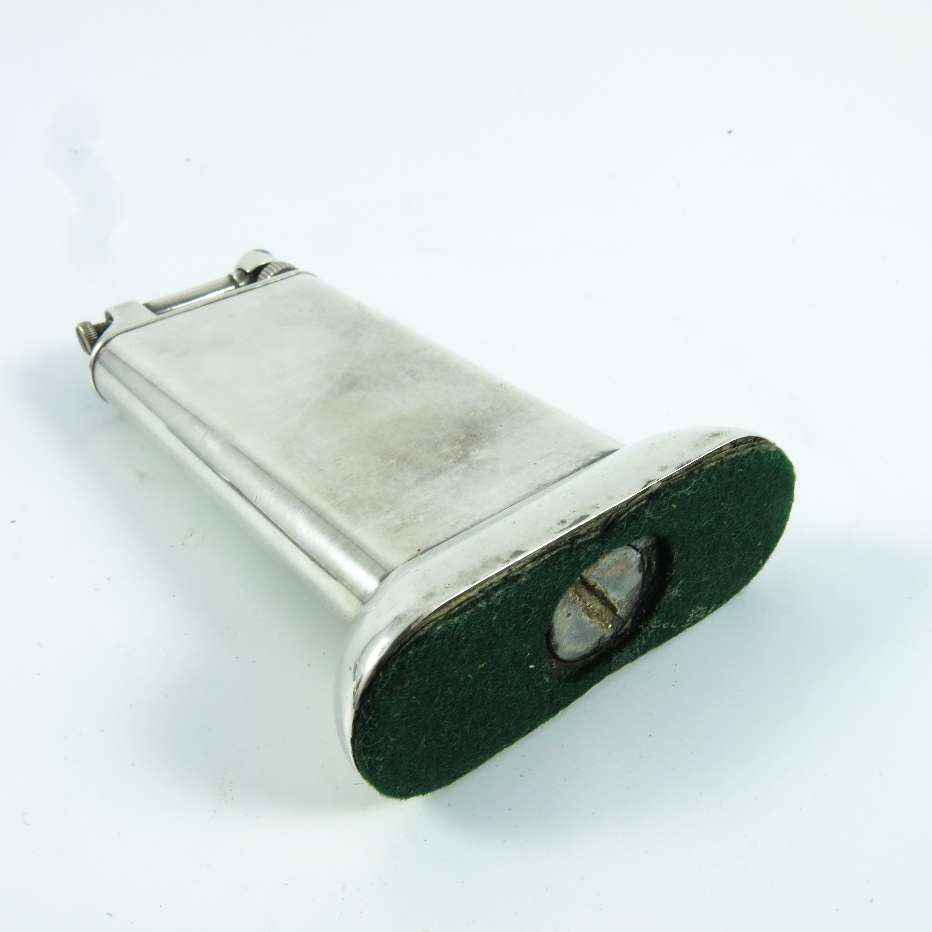 DUNHILL SILVER PLATED TABLE LIGHTER, RONSON TABLE LIGHTER AND 3 OTHERS - Image 4 of 8