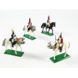 19 BRITAINS U/B PAINTED HORSE & SOLDIERS, SIMILAR TO HOUSEHOLD CALVARY