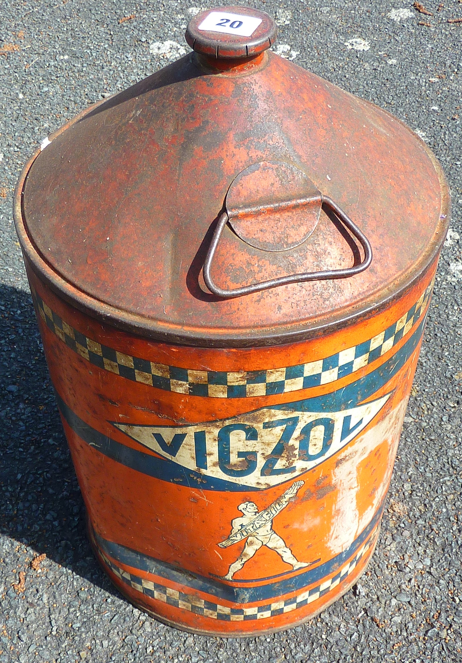 LARGE UNUSUAL VIGZOL ROUND DRUM