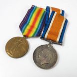 WWI 1914-18 BRITISH WAR MEDAL AND VICTORY MEDAL 4358 PTE. E. F. CHAMPION PEMBROKE YEO.