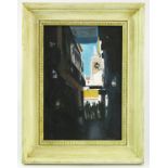 OIL ON BOARD CONTINENTAL STREET SCENE SIGNATURE DANIEL, POSSIBLY SEVILLE, 36 X 25 cm