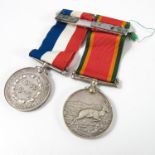 WWII AFRICA SERVICE MEDAL AND SOUTH AFRICA 1939-45 MEDAL FOR WAR SERVICES M13684 S. JOHNSON