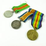 WWI PAIR, WAR MEDAL AND VICTORY MEDAL TO RTS-2738 PTE. J. MILLWARD A.S.C. TOGETHER WITH WWII DEFENCE