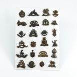 MILITARIA, A COLLECTION OF 24 BRITISH ARMY OFFICER'S COLLAR BADGES, TANK CORPS, BLACK WATCH, NORFOLK