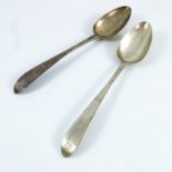 PR. IRISH SILVER TABLE SPOONS WITH BRIGHT CUT AND ARMORIAL DECORATION, DUBLIN 1767, APPROX. 150g