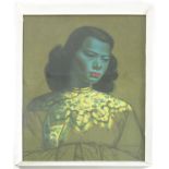 AFTER VLADIMIR TRETCHIKOFF, CHINESE GIRL, RETRO VINTAGE PRINT