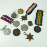 MISCELLANEOUS MEDALS ETC. INCLUDING 1914-1918 BRITISH WAR MEDAL 2 LIEUT. F.C. WOOLF, VICTORY MEDAL