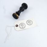 MILITARIA TWO PIECE GERMAN SS STAMP / ID TAG