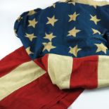 AMERICAN STARS AND STRIPES FLAG 48 STARS APPROX 6FT X 9 FT, MARKED GUARANTEED FAST COLOURS STYLE