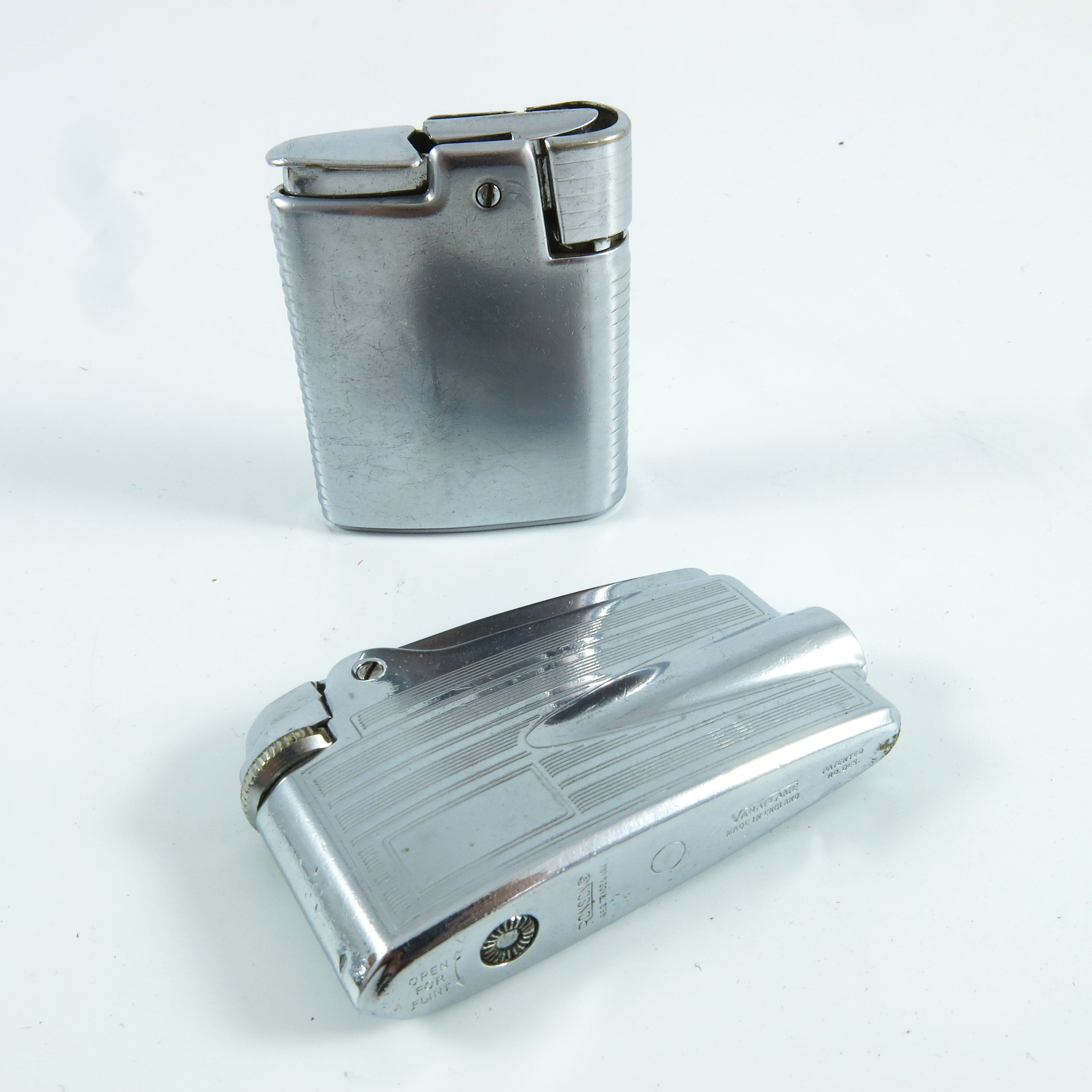 DUNHILL SILVER PLATED TABLE LIGHTER, RONSON TABLE LIGHTER AND 3 OTHERS - Image 5 of 8