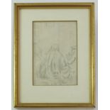 SKETCH INDISTINCTLY SIGNED SICKERT AND LABELLED VERSO WALTER RICHARD SICKERT APPROX 17 X 11 cm